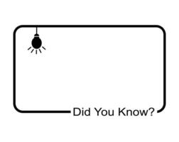 Did You Know Design Icon Illustration vector