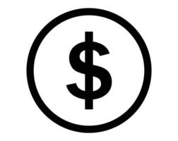 Dollar Sign in Editable Stroke Icon Illustration vector