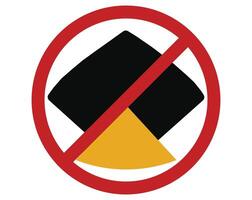 kite prohibited area icon illustration vector