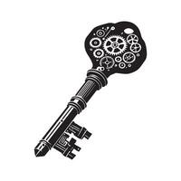Vintage Key silhouette Design vector