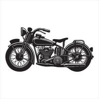 Classic Motorcycle Silhouettes Design - Motor cycle illustration in black and white vector