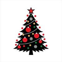 christmas tree lights illustration , Christmas Tree isolated Clipart Design vector