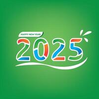 Happy New Year 2025 text effect. suitable for greetings banner vector