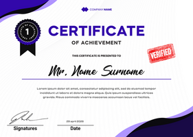 Certificate of Achievement with Nice and Cool Design psd