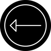 Left Glyph Icon vector