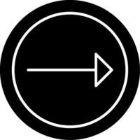 Right Glyph Icon vector