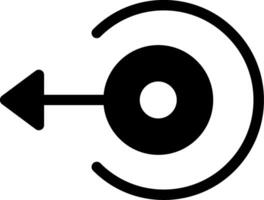Left Arrow Glyph Icon vector