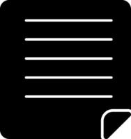 Document Glyph Icon vector