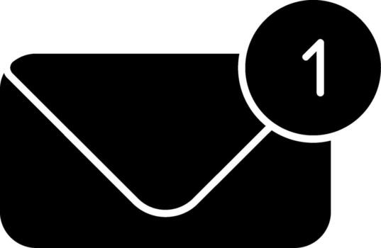 Message Glyph Icon vector