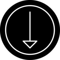 Down Glyph Icon vector