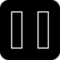 Pause Button Glyph Icon vector