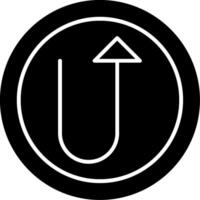 Up Arrow Glyph Icon vector