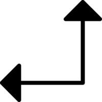 Up Chevron Glyph Icon vector