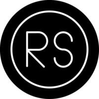 Rupee Glyph Icon vector
