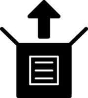 Unboxing Glyph Icon vector