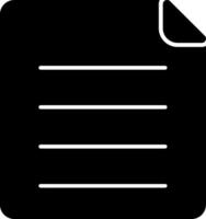 Page Glyph Icon vector
