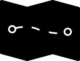Map Glyph Icon vector