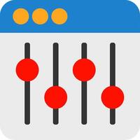 Equalizer Flat Icon vector