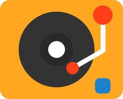 Lp Player Flat Icon vector