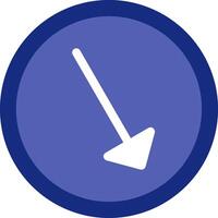 Right Down Flat Icon vector