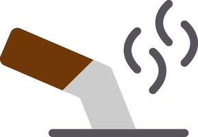 Cigarette Butt Flat Icon vector