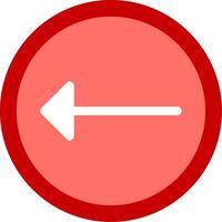 Left Flat Icon vector