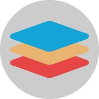 Layers Flat Icon vector