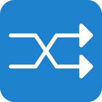Shuffle Flat Icon vector