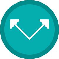 Left Chevron Flat Icon vector