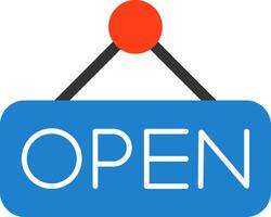 Open Flat Icon vector