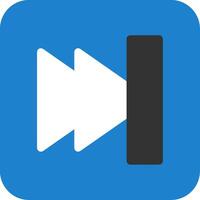Skip Button Flat Icon vector
