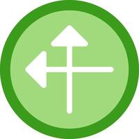 Intersect Flat Icon vector
