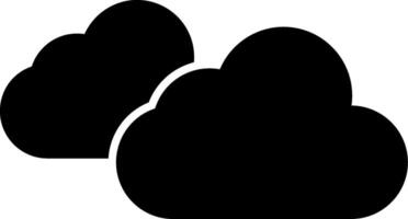 Clouds Glyph Icon vector