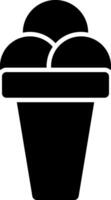 Ice Cream Glyph Icon vector