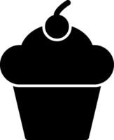Cup Cake Glyph Icon vector
