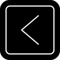 Left Glyph Icon vector