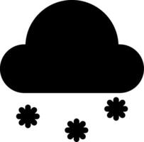 Snow Glyph Icon vector