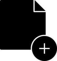 New File Glyph Icon vector
