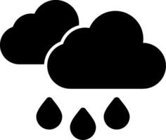 Rain Drops Glyph Icon vector