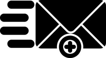 New Message Glyph Icon vector