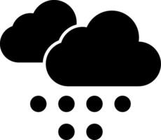 Snow Fall Glyph Icon vector