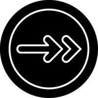 Next Glyph Icon vector