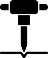 Jackhammer Glyph Icon vector
