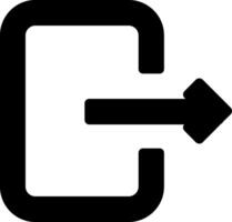 Logout Glyph Icon vector