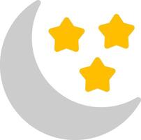 Night Flat Icon vector
