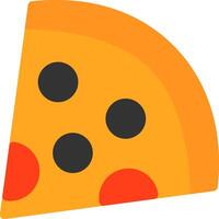 Pizza Slice Flat Icon vector
