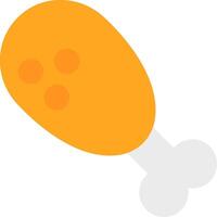 Fried Chicken Flat Icon vector