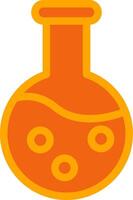 Flask Orange Filled Icon vector