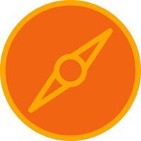Compass Orange Filled Icon vector