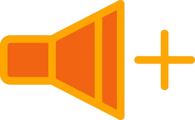 Volume Up Orange Filled Icon